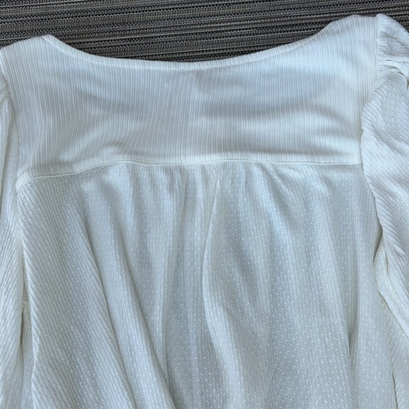 NWT Free People Devin Textured Top Blouse Ivory Size XS-S - Picture 9 of 13